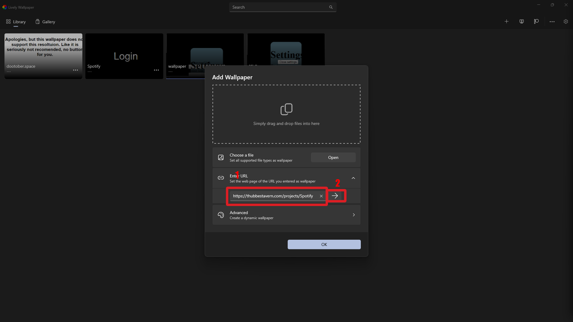 Image of settings refrenced in install guide